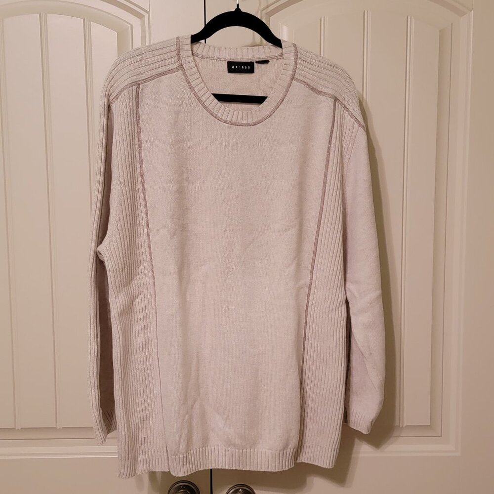 Mens cream cotton sweater